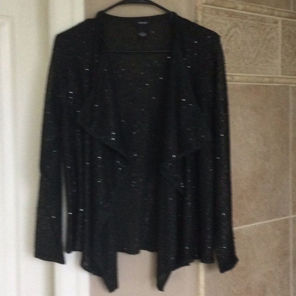 Alfani Black Sparkle Knit Cardigan